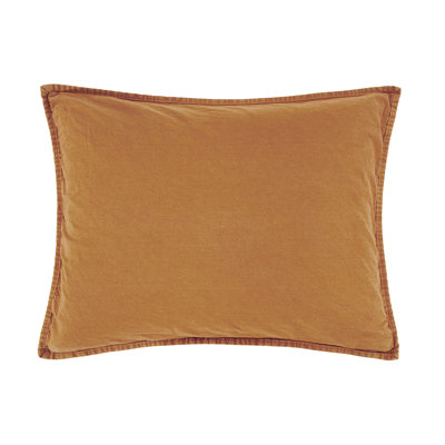 Stonewashed Cotton Canvas Solid Color Classic Chic Casual Modern Rustic Pillow Sham