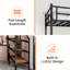 Lit mezzanine simple en fer noir avec garde-corps à 360 °, structure, cadre et compartiments de rangement pour la chambre à coucher, bureau en forme de L, conception encastrée compacte-1310371203