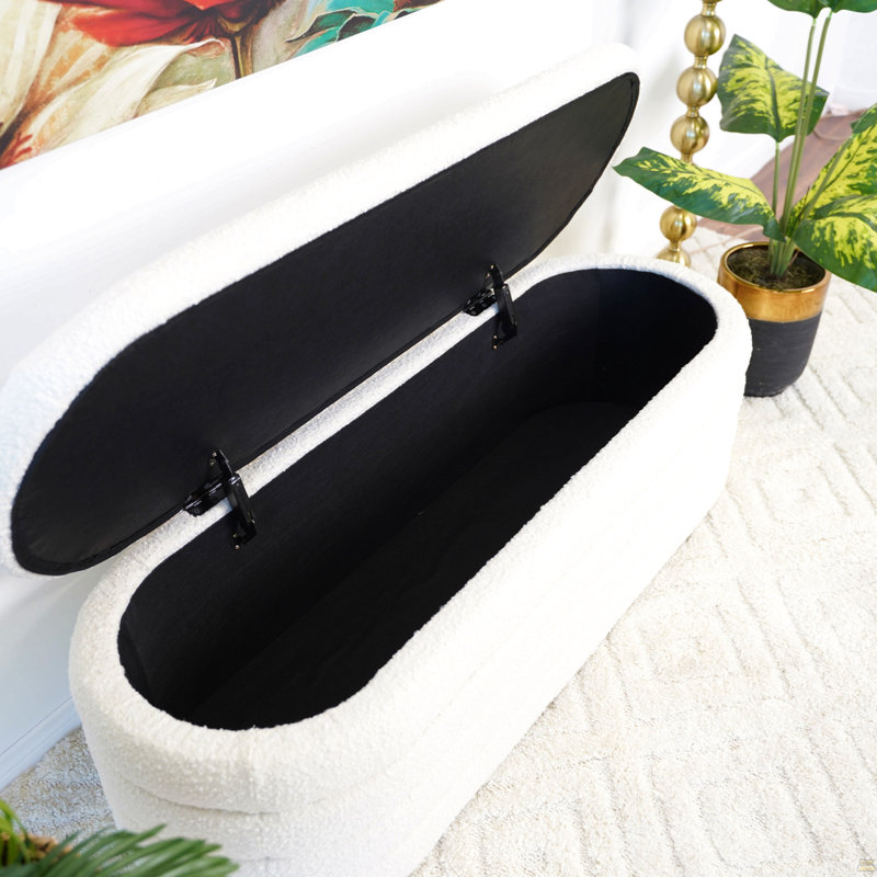 Banc blanc Cabana avec rangement