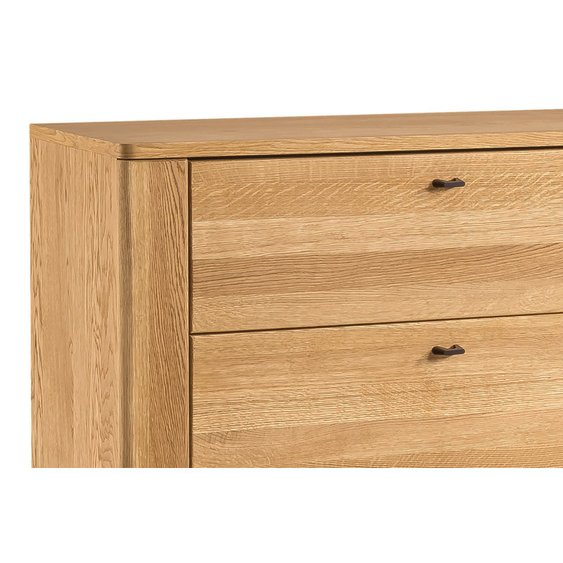 Eastmont Manufactured + Solid Oak Wood 5-Drawer Sideboard
