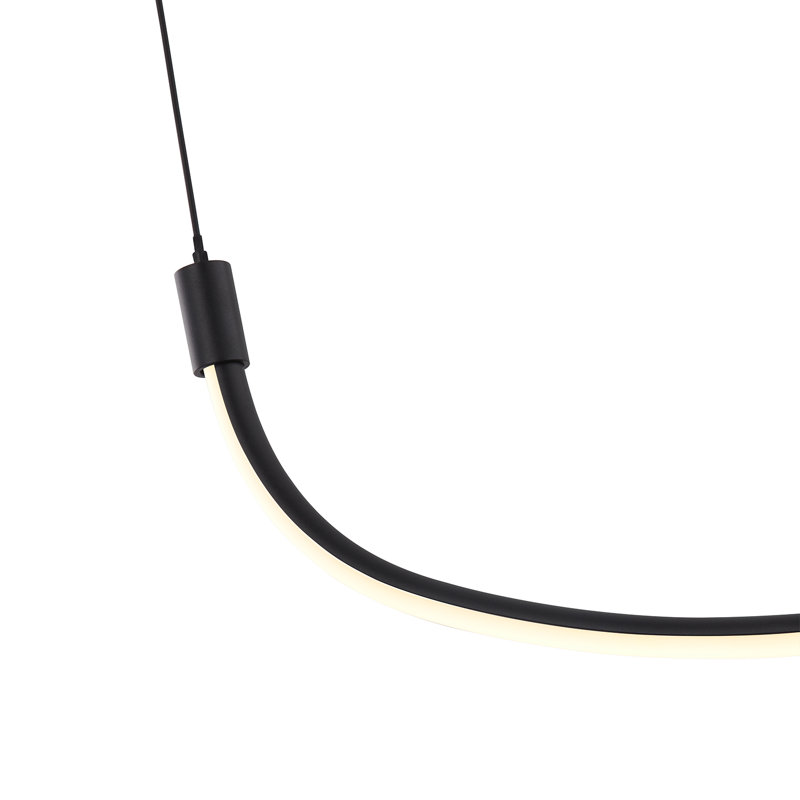 Talis 1 - Light LED Pendant, Black, 9.25" H x 36.63" W x 0.88" D