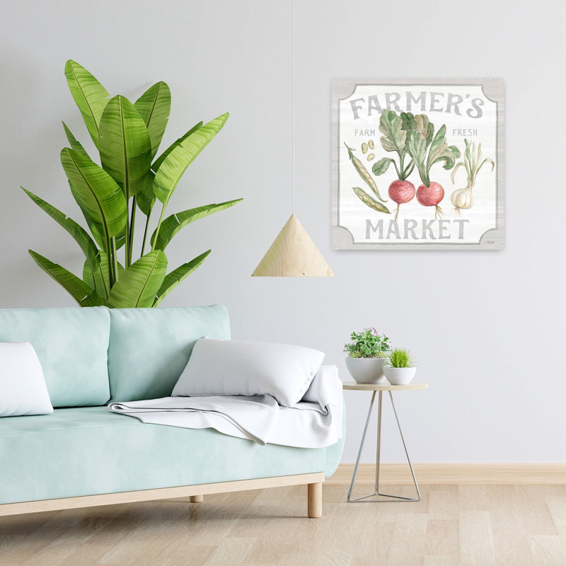 «Farm Fresh III», paysage abstrait, art mural, H 24 po x l 24 po