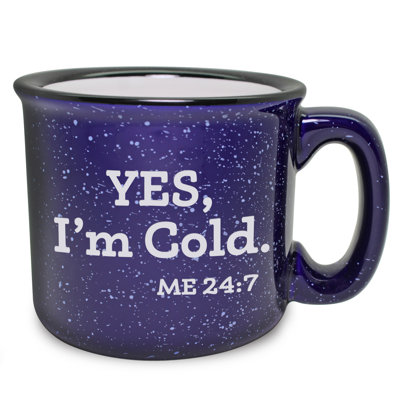 Oui, je suis une tasse de camping en céramique cobalt froide