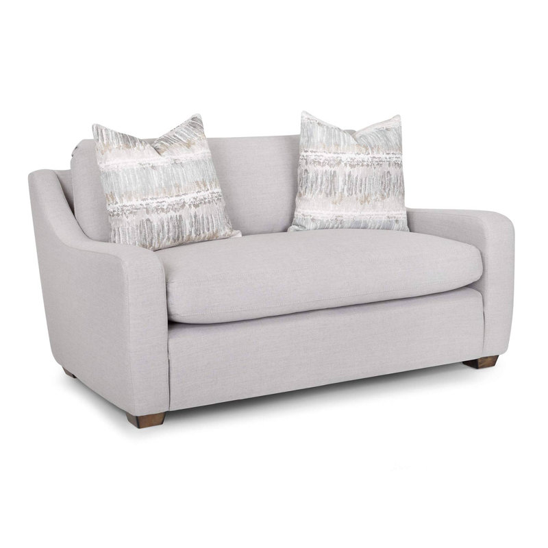 Franchell Upholstered 63'' Loveseat, Light Gray Polyester Blend