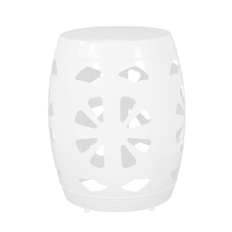 Table de bout en métal - Grand, Blanc