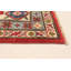 Tapis rouge foncé / jaune en laine noué à la main de conception unique 6 pi 7 po x 9 pi 9 po New Age