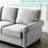 Comfortable Grey With Removable Storage Box Metal Frame Linen And