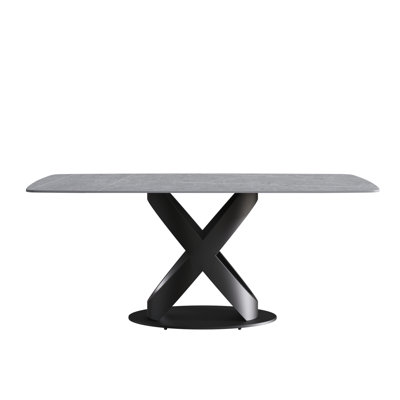 Sintered Stone Top Pedestal Dining Table