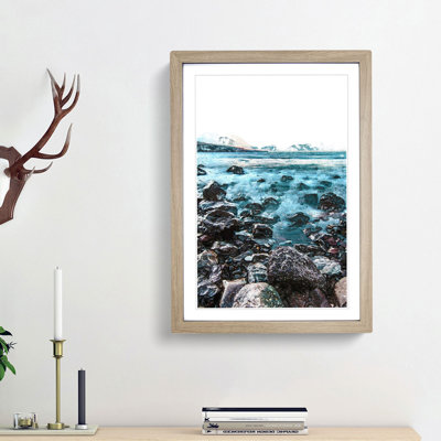 The Shoreline of Lanzarote in Spain - Picture Frame Painting Print