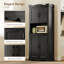 Armoire de cuisine 73 po, huche de cuisine avec tablettes de porte, 73 po, noir-1911567476