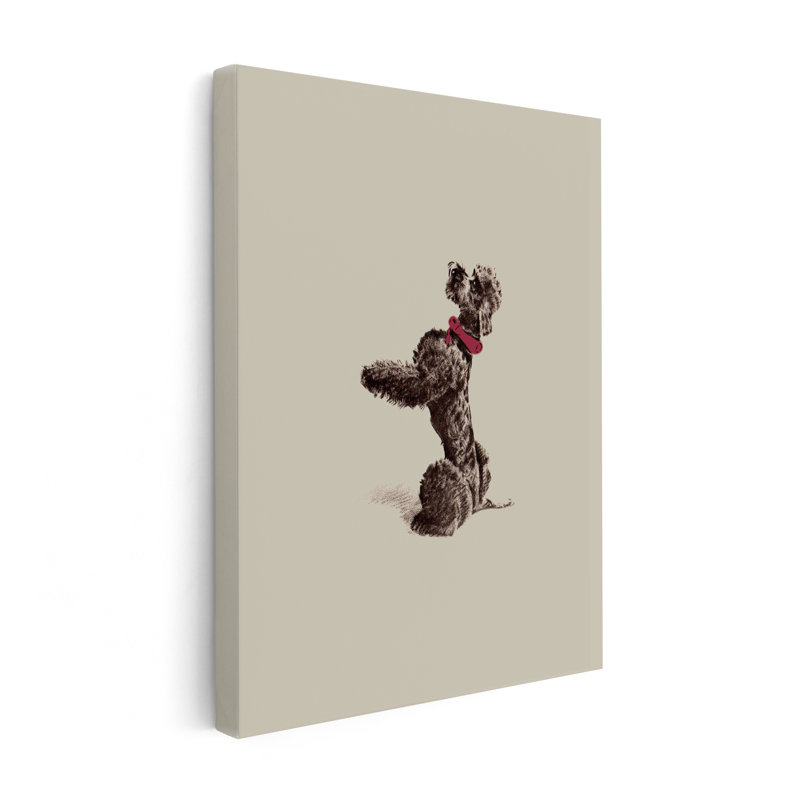 Caniche rétro, Unframed, Canvas, 08"H x 10"W