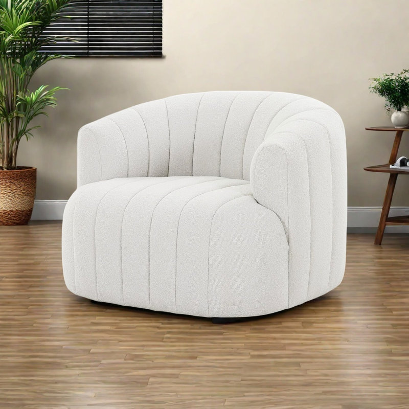 Chaise enveloppante rotative à 360 °, Blanc