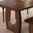Nut-brown Rectangular Solid Wood Dining Table-1874146549