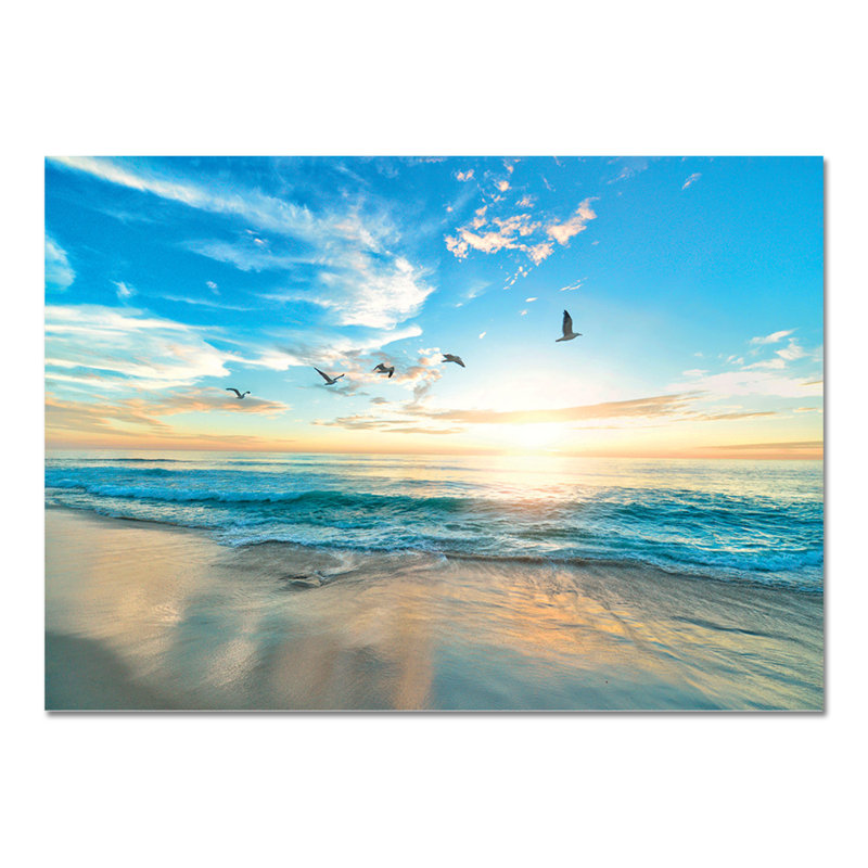 Beach at Sunrise 1 Piece Wall Art, 65cm H x 95cm W