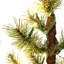 Ensemble de 3 sapins de Noël artificiels préilluminés avec lumières DEL blanc chaud, sapins clairsemés avec bases en métal