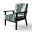 Fauteuil d'appoint rembourré Glam 'Harisson - Mettalic Indigo And Gold II