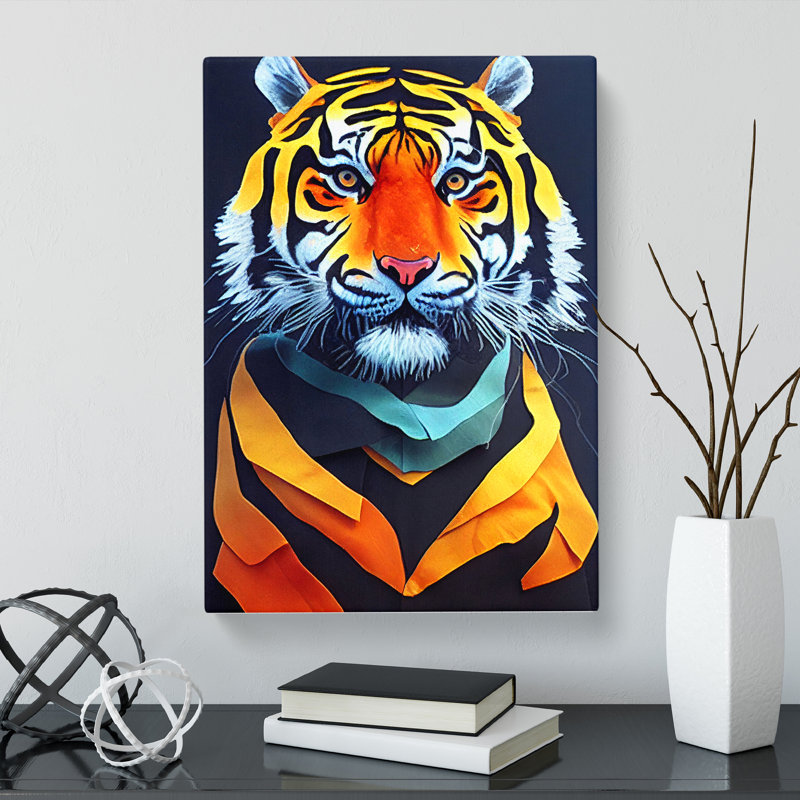 Tiger - Wrapped Canvas, 76cm H x 50cm W x 3cm D