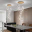 Lustre moderne à 5 lumières DEL en acrylique à intensité variable dorée-1823676524-1823676528-1823676521