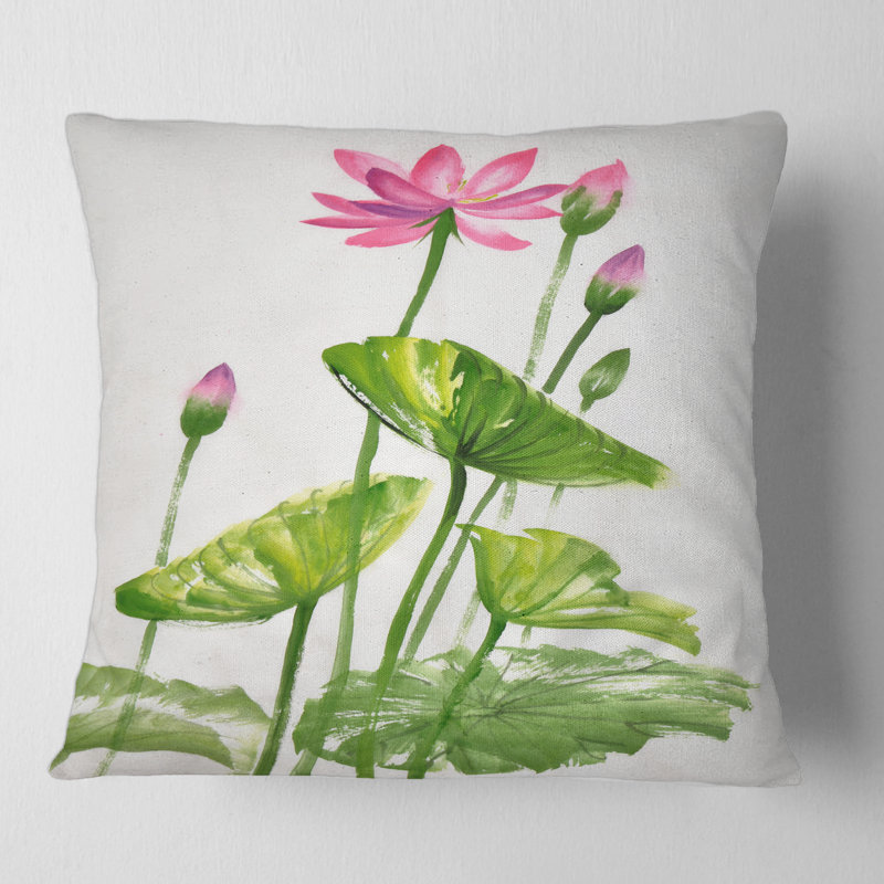 Housse de coussin carré et insert Lotuses in the Pond VII, 18" x 18"