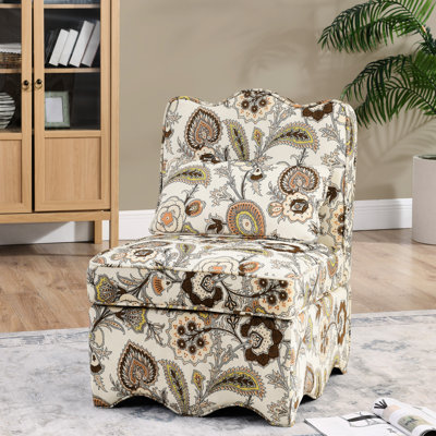 Chaise de salle à manger en flanelle brune, dossier confortable, magnifique accoudoir floral pour table de salle à manger, dossier souple