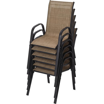Ensemble de 6 chaises de jardin empilables pour balcon ou véranda (4 pièces)