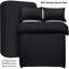 Striped 4-Piece Microfiber Bedding Set, Duvet Cover, Fitted Sheet & Pillowcases -116723909-116723910