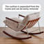 Chaise berçante confortable en chenille amovible-106871283