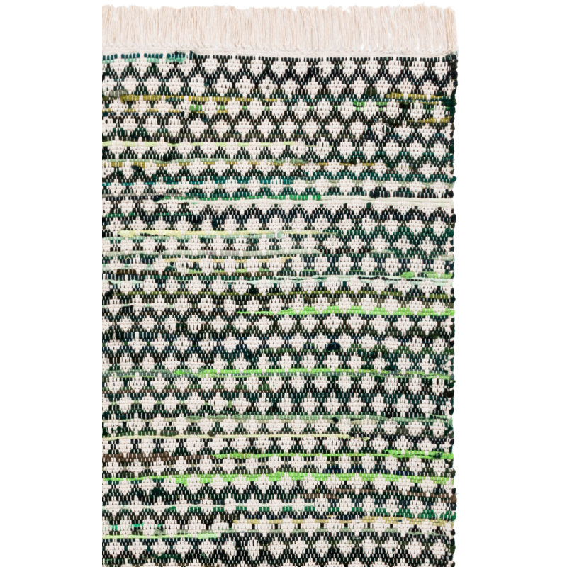 Tapis en coton tissé à la main Montauk 538, Tapis de couloir 2 pi 3 po x 8 pi