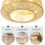Ventilateur de plafond 20 po en rotin avec lumières Boho