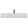Pyramid 36" Rectangular Wall Mount Solid Surface Bathroom Sink