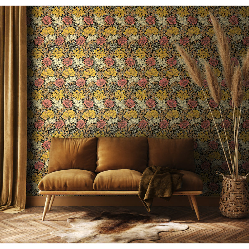 Padstow 10m x 50cm Matte Wallpaper Roll, Ginger