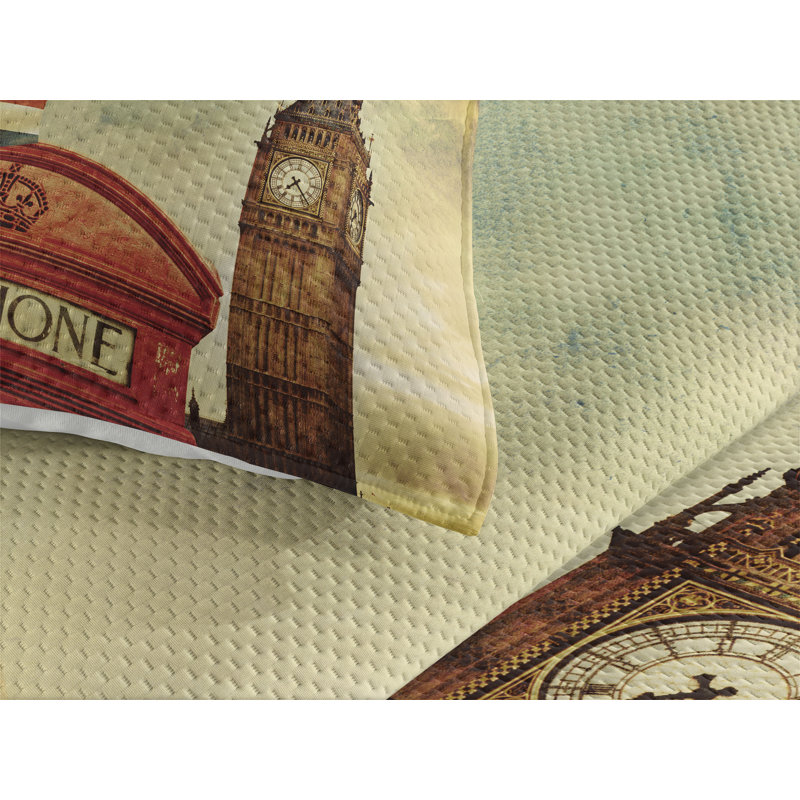Eclectic Polyester Coverlet, King Bedspread + 2 Shams