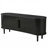 Tv Stand With Storage, 63In Fluted TV Stand Modern Media Console Table Entertainment Center With Sliding Door And Solid Wood Legs For Living Room Bedroom Office Black-1650074797