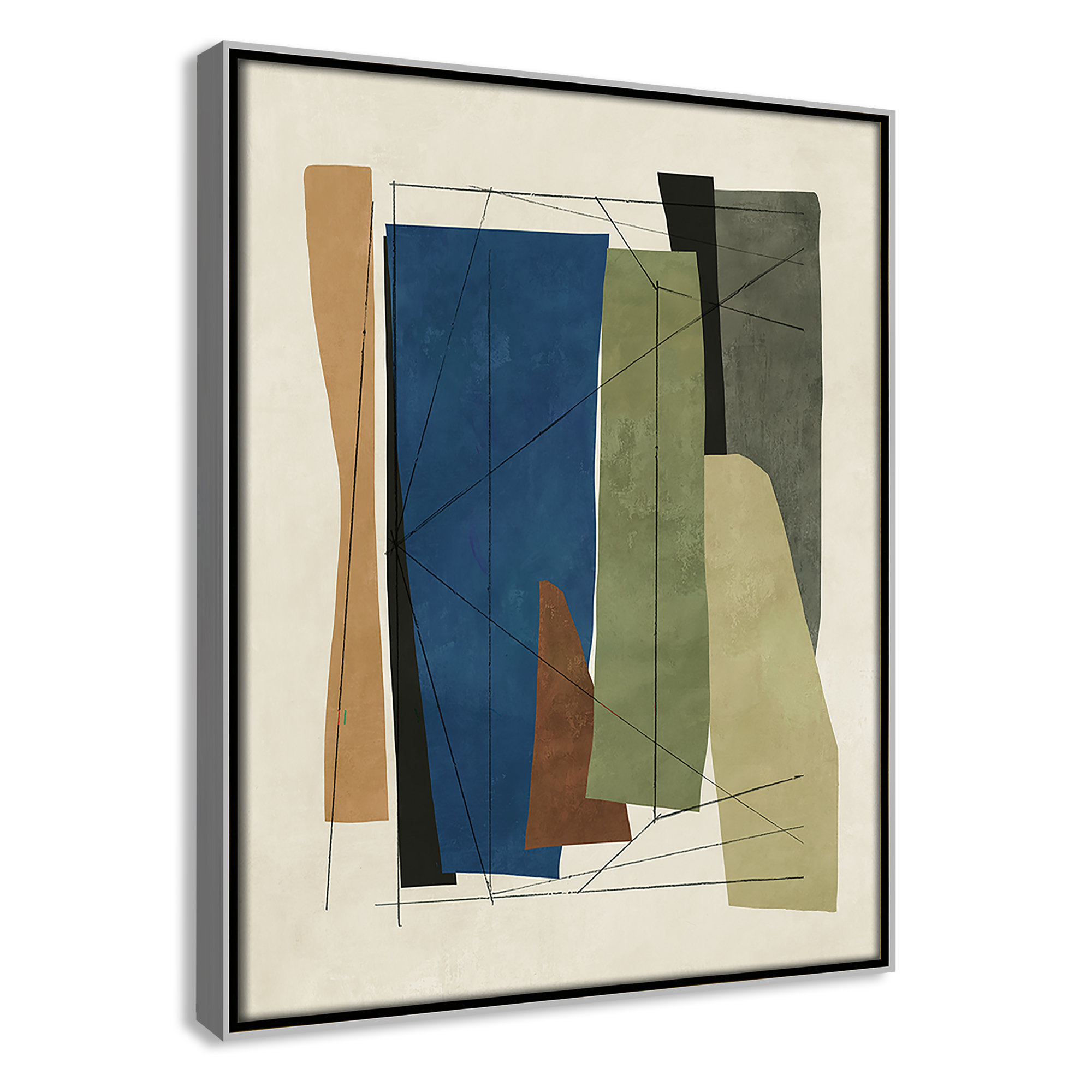 Sync I by Tom Reeves, Silver Framed, 15.5" H x 12.5" W x 2" D