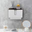 Porte-serviettes mural en métal blanc mat