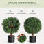60cm Faux Boxwood Tree in Pot