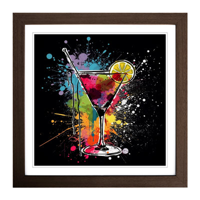 Cocktail Grunge Art - Framed Print