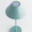 Lumos Rechargeable Cordless LED Metal Shade Table Lamp 14 in. in Seafoam-171202534-171202538-171202536