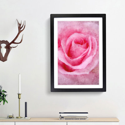 Pink Rose Petals - Single Picture Frame Print on MDF