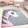 Chives Power Loom Pink/Grey Rug