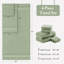 Ensemble de 6 serviettes de bain en coton haut de gamme, style turc, 600 g/m², vert moderne