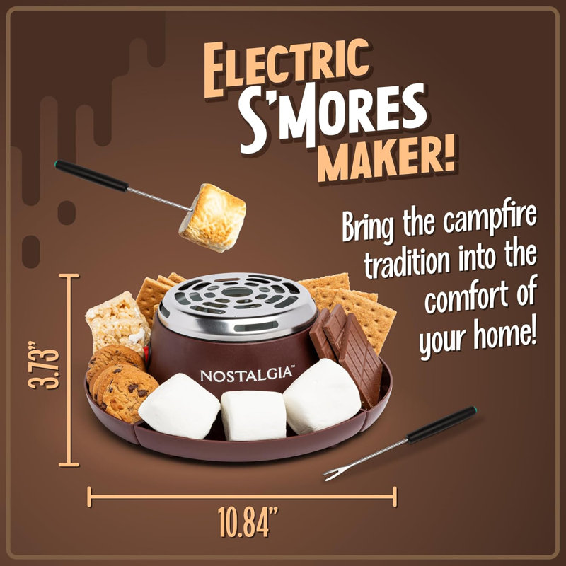 Machine à s'mores électrique Nostalgia NMSM100BR