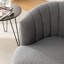 Fauteuil demi-tonneau pivotant rembourré Musaab-1129483427