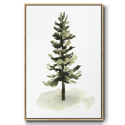 Aquarelle pin II, toile tendue avec cadre