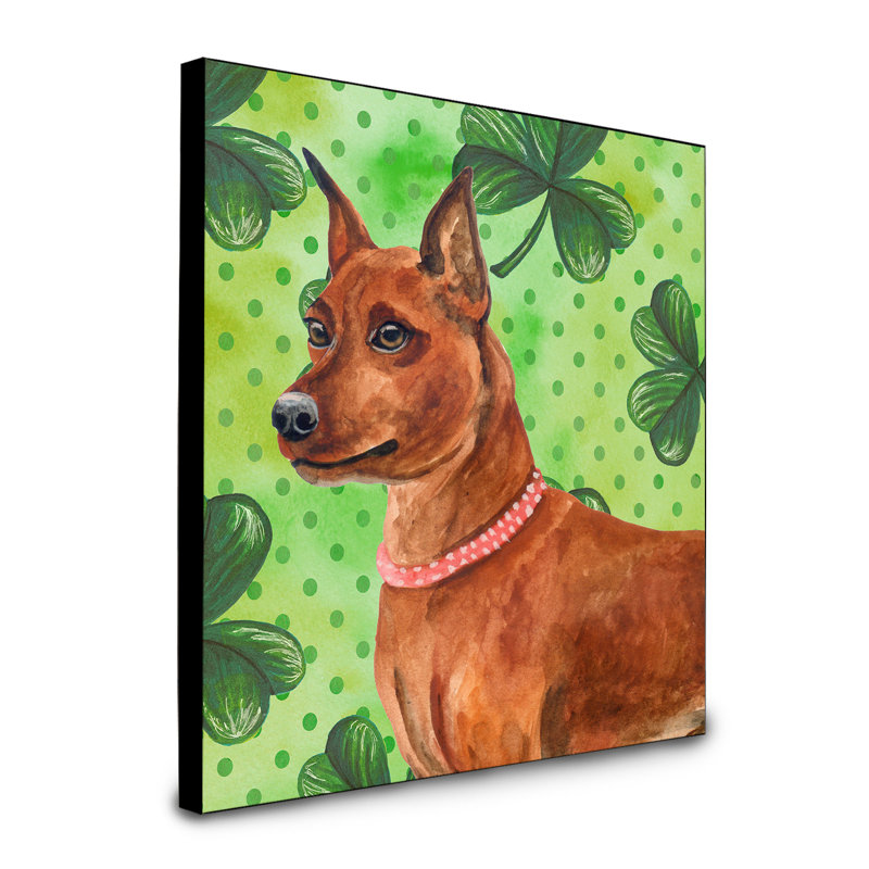Panneau mural d’art Ibiza, Pinscher miniature brun