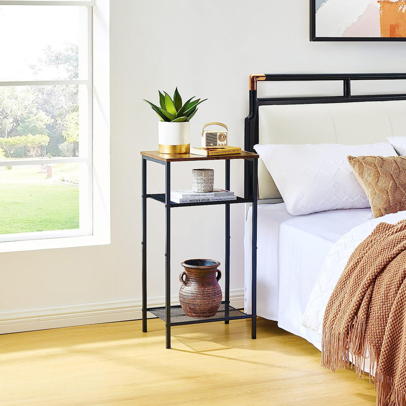 Ainoha End Table, Rustic Brown