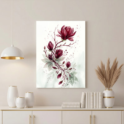 «Gallery Wrap», art mural sur toile pour le salon, la chambre à coucher, le bureau ou le vestibule - décoration murale décorative avec art floral