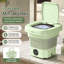 Mini machine à laver portable pliable de 8 L avec panier d'égouttage pour vêtements délicats et pour bébé