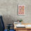 «Mid Century 3 Plum Vertical» par Cheryl Warrick, art mural