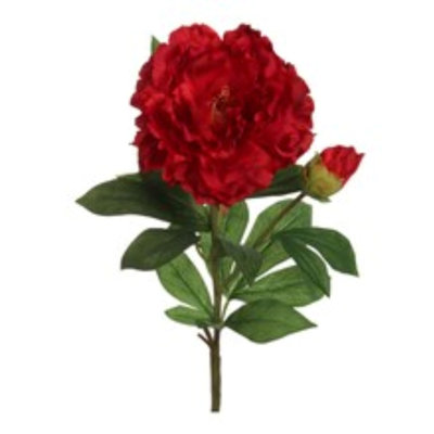 2pc Red 30" Peony Stem